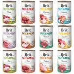 BRIT PATE & MEAT koerakonservid erinevate maitsetega, 12 x 400 g, t&auml;iskasvanutele, teravata