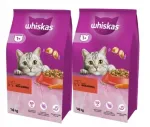 WHISKAS kuiv kassitoit veiseliha ja porgandiga, 14 kg x2 (28 kg)