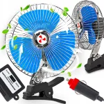 12V auto ventilaator, klambriga, p&ouml;&ouml;ratav
