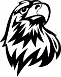 Kleebis autole EAGLE, taustata, 18 x 14,5 cm