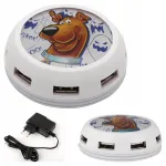 USB jagaja MODECOM UFO SCOOBY-DOO, 7 pesa, toitega, kiire &uuml;hendus