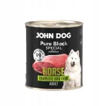 Koerte konservtoit JOHN DOG Pure Black Special Edition hobuselihaga, 800 g