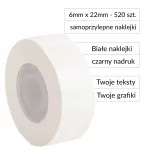 Phomemo termom&auml;rgised, valged, D30S, 6x22 mm, 520 tk