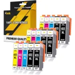 INK 655 XL tindikassetid, 15 tk, sobivad HP DeskJet Advantage 3525, 4615, 4625, 5520, 5525, 6520, 6525