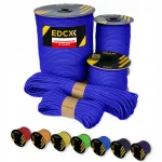 EDCX 4 mm Paracord 550 k&ouml;is, sinine, 15 m, valmistatud Poolas