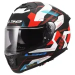 Motorratturi kiiver LS2 FF808 STREAM II MIKA valge/sinine/punane, M suurus