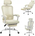 Ergonoomiline kontoritool reguleeritava nimmetoe ja jalatoega
