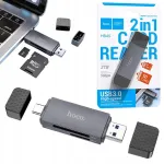 Hoco USB A + USB C 3.0 HB45 Dual Grey kaardilugeja