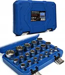 Kraft&Dele padrunite komplekt, 19 tk, E-Torx, 1/2", 8-32 mm