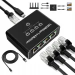 RJ45 1-4 v&otilde;rgu kaabli jagaja gigabit &uuml;hendusega