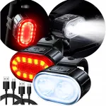 Jalgratta laternate komplekt LED, ees ja taga, USB