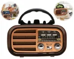 Kaasaskantav retro k&ouml;&ouml;giraadio p&auml;ikesepaneeliga, Bluetooth ja FM-iga
