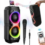 Juhtmevaba k&otilde;lar mikrofoniga, 1800 mAh, 7 RGB v&auml;rvitooni, Bluetooth 5.0