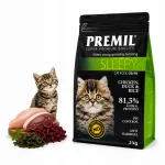 Kuiv kassitoit Premil Sleepy Kitten kanaga ja pardiga, 0,4 kg