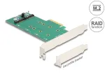 PCIe x4 adapter 2x M.2 B Key RAID-iga, madala profiiliga, Delock 89536