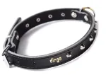 Nahast koera kaelarihm Dingo, must, 2,0 x 45 cm (25&ndash;34 cm), 13745