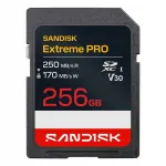 Sandisk Extreme Pro SD UHS-I 256GB 250MB/s m&auml;lukaart