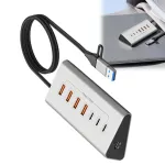 USB-jaotur, 7 &uuml;hendust, USB 3.2, 10 Gbps
