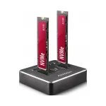SSD alus AXAGON ADSA-M2C, 2x NVMe, USB-C 3.2 Gen2, kloonimisega