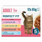 Perfect Fit Adult 1+ m&auml;rg kassitoit erinevate maitsetega, 12 x 85 g