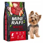 Kuiv koeratoit RAFI MINI veiselihaga, 3 kg, v&auml;ikestele t&otilde;ugudele