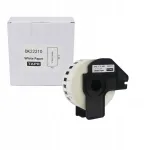 Iseteipuv lint Brother DK-22210, must tr&uuml;kk, valge, 29 mm x 30,48 m