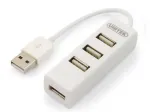 Valge USB 2.0 nelja pesaga jagaja s&uuml;learvutile