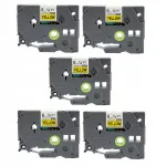 Kleepuv lint Brother TZe-611, 6 mm, kollane, 5 tk