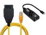 BMW ENET F/G seeria diagnostika kaabel USB-C adapteriga, &uuml;hilduv BimmerTool, ISTA, xDelete, MHD-ga