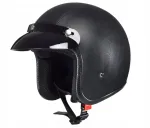 Avatud must nahast kiiver retro stiilis WSK 125 Romet Komar MZ, suurus XXXS