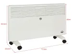 Elektriline konvektor EL FUEGO, 2000 W, ratastel
