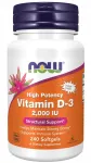 NOW Foods D3 vitamiin toidulisand 2000 IU, 240 kapslit
