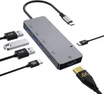 ZEDELA HUB-9838 USB-C jagaja 6-&uuml;hes, HDMI 4K, 87W PD, MacBook/PC