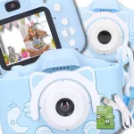 Laste digitaalne fotokaamera Full HD 40 MP koos m&auml;ngude ja 32 GB kaardiga XXL
