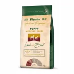 FITMIN Medium Maxi Puppy koeratoit lambaliha ja veiselihaga, 12 kg