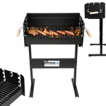 VELIO suur kaasaskantav terasest grill, kroomrestidega