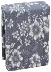 Puuvillane voodipesu BARK 160x200, valge, hall, lilleline