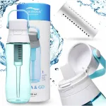 Aqualogis Aqua&Go Blue 500 ml joogi pudel filtriga