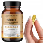 Toidulisand Omega 3-6-9 DHA EPA kalamaksa ja lina&otilde;liga vitamiin E-ga, 60 kapslit