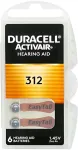 DURACELL 312 ActivAir PR41 kuuldeaparaadi patareid, 6 tk