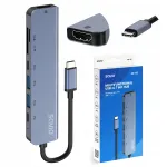USB-C jagaja SAVIO AK-82, 7 &uuml;hendust: HDMI 4K, PD, USB 3.1/2.0, SD, microSD kaardilugejaga