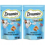 DREAMIES kr&otilde;psud kassidele krevettide, l&otilde;he ja tuunikalaga, 2 x 55 g