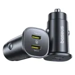 BASEUS auto laadija, 2x USB-C, PD, 30W