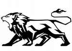 Kleebis autole, kiivrile v&otilde;i s&uuml;learvutile KING LION, 14 x 26,5 cm