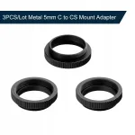 Metallist 5 mm C-&uuml;hendust CS-ks adapterid, 3 tk, sobivad 25,4 mm keermestatud kinnituseks