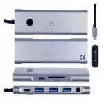 Dokk 9in1 HUB USB 3.0, HDMI, Power Delivery 100W, 4K 60Hz, nupp