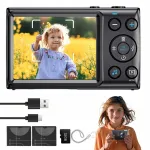 Laste digitaalne kaamera HD 4K 64MP 18X 32GB kaardiga