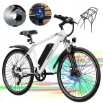 HEADEER elektrijalgratas 500W 48V 13,5Ah, valge, 26" rattad, kuni 80 km, 35 km/h