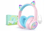 Laste juhtmevabad k&otilde;rvaklapid LOBKIN S16 LED- ja Bluetooth-toega