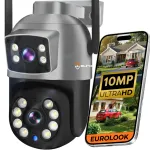 V&auml;litingimuste WiFi IP-kamera, p&ouml;&ouml;ratav, 10 MP, mikrofoniga, 4K UHD